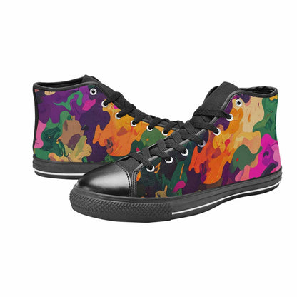 MEN'S Military Camouflage Blotch High Top Canvas Dark Academia Sneakers