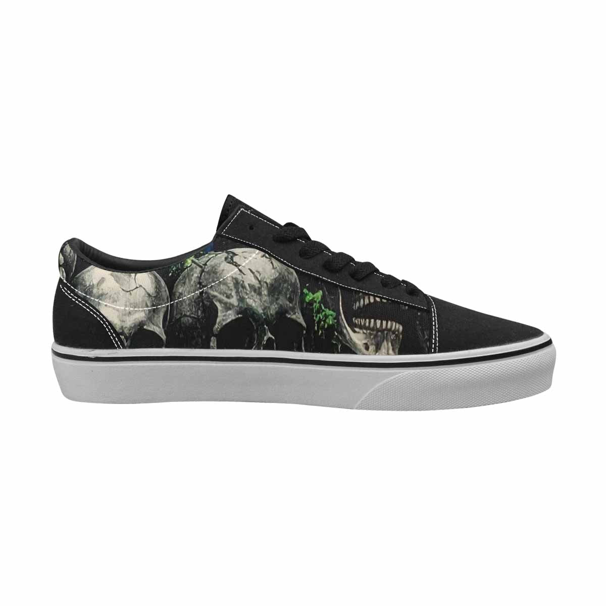 WOMEN'S Rainbow From Skull S Lace-Up Canvas Kaleidoscope Sneakers