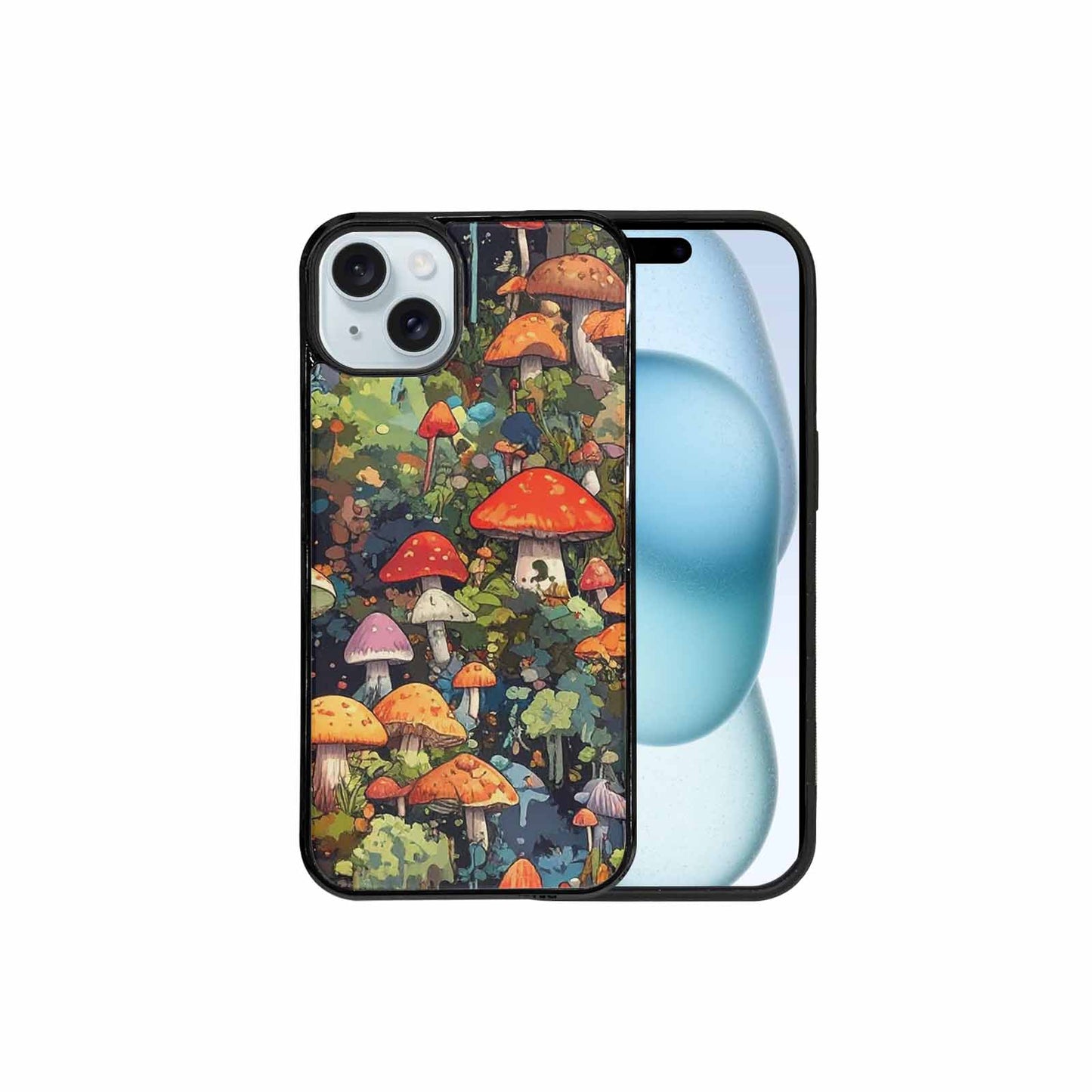 iPhone 15 Plus Case — Mushrooms Camomushrooms Patter Big, Custom Printed Phone Case
