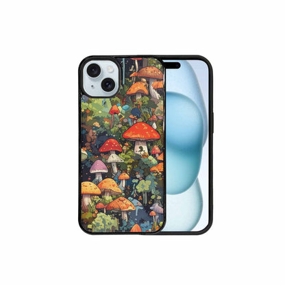 iPhone 15 Plus Case — Mushrooms Camomushrooms Patter Big, Custom Printed Phone Case