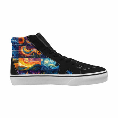 WOMEN'S Van Gogh-Style Swirl High Top Canvas Y2K Shoes