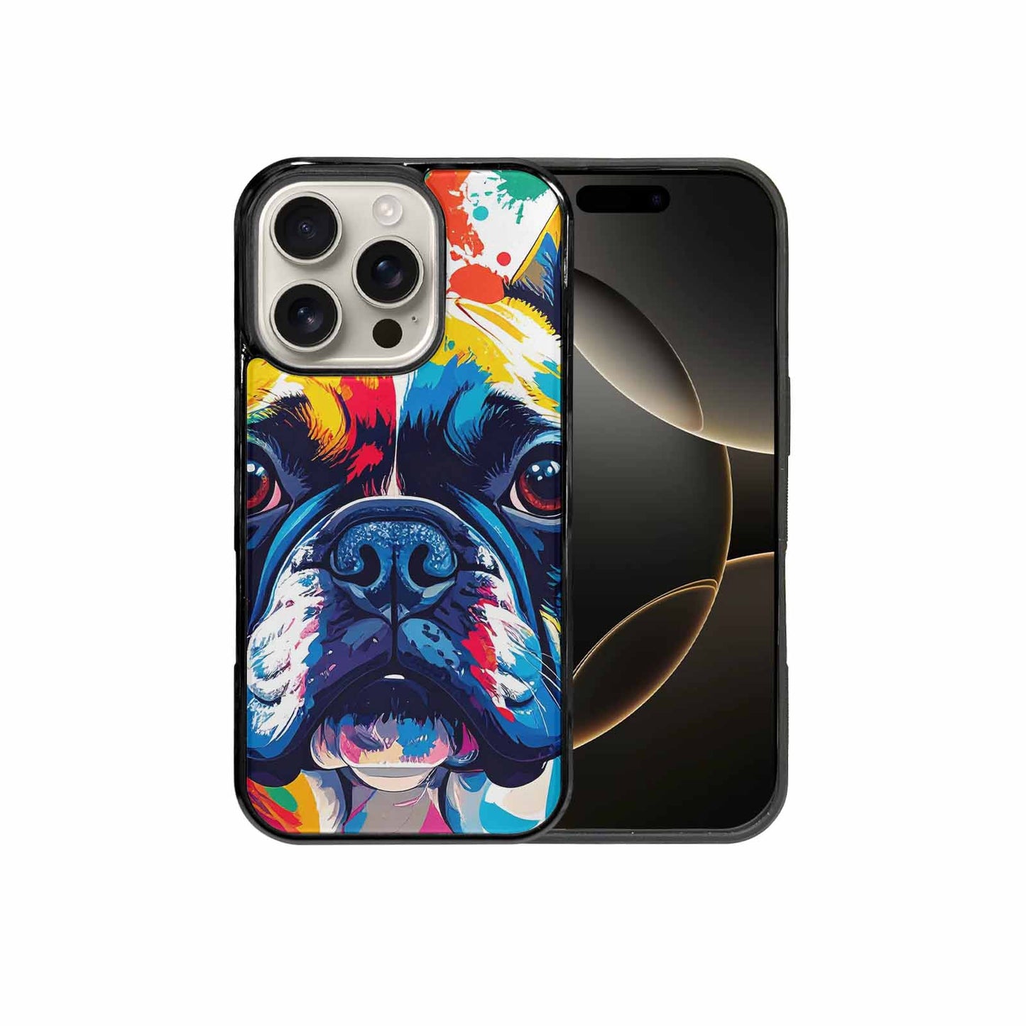 iPhone 16 Pro Case — French Bulldog Pop Art Pattern, Custom Art Phone Cover