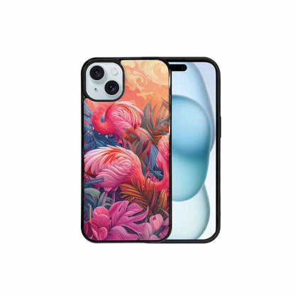 iPhone 15 Plus Case — Flamingo Tropical Flamingo Tropical Pattern Hundreds, Custom Made Phone Cover