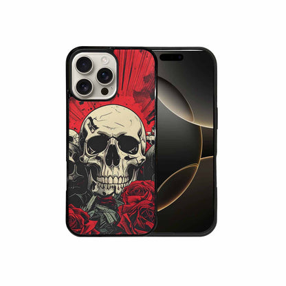 iPhone 16 Pro Max Case — Skull Dark Art Gothic Print, Custom Printed Phone Case