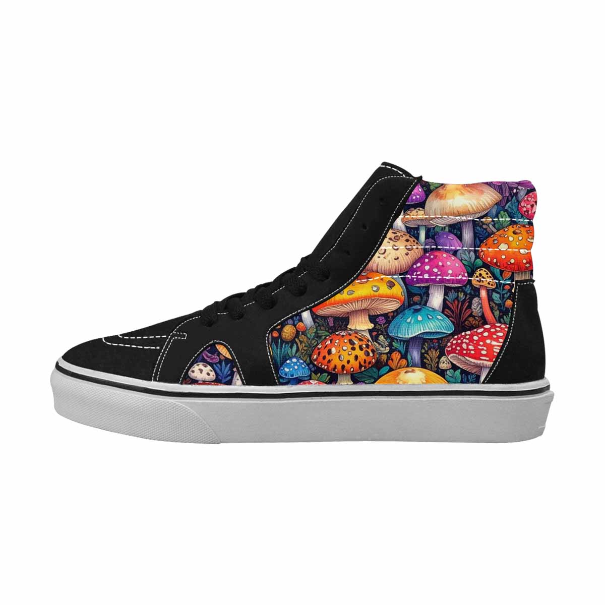 MEN'S Mushrooms High Top Canvas Kaleidoscope Sneakers