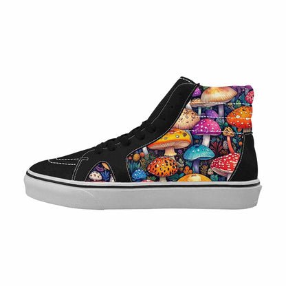 MEN'S Mushrooms High Top Canvas Kaleidoscope Sneakers