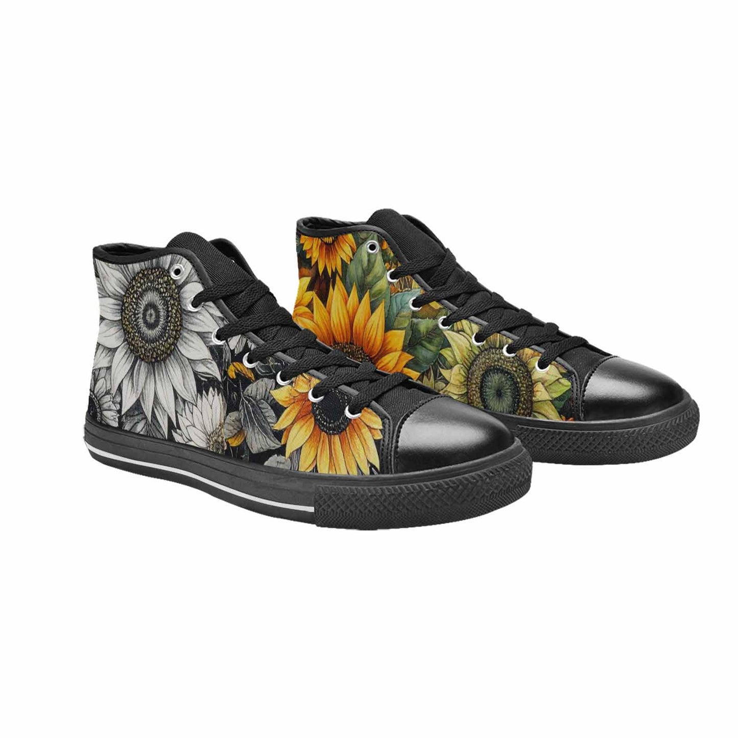 MEN'S Sunflower High Top Canvas Cottagecore Shoes