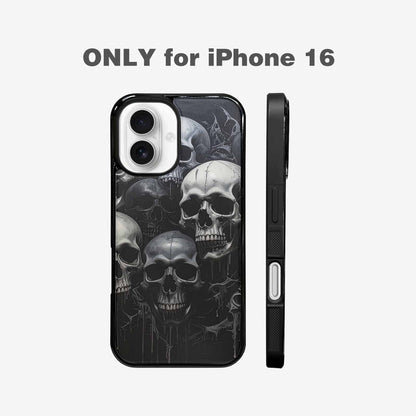iPhone 16 Case — Grey Dark Black And Grey Tones, Personalized Phone Case