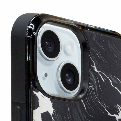 iPhone 15 Case — Black White Animal Print, Custom Print Case Cover