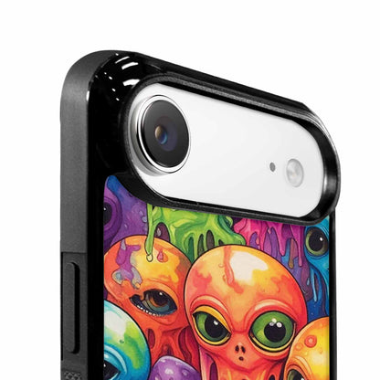 iPhone 17 Air Case — Melting Aliens Pattern Hundreds Of Alien, Custom Phone Case