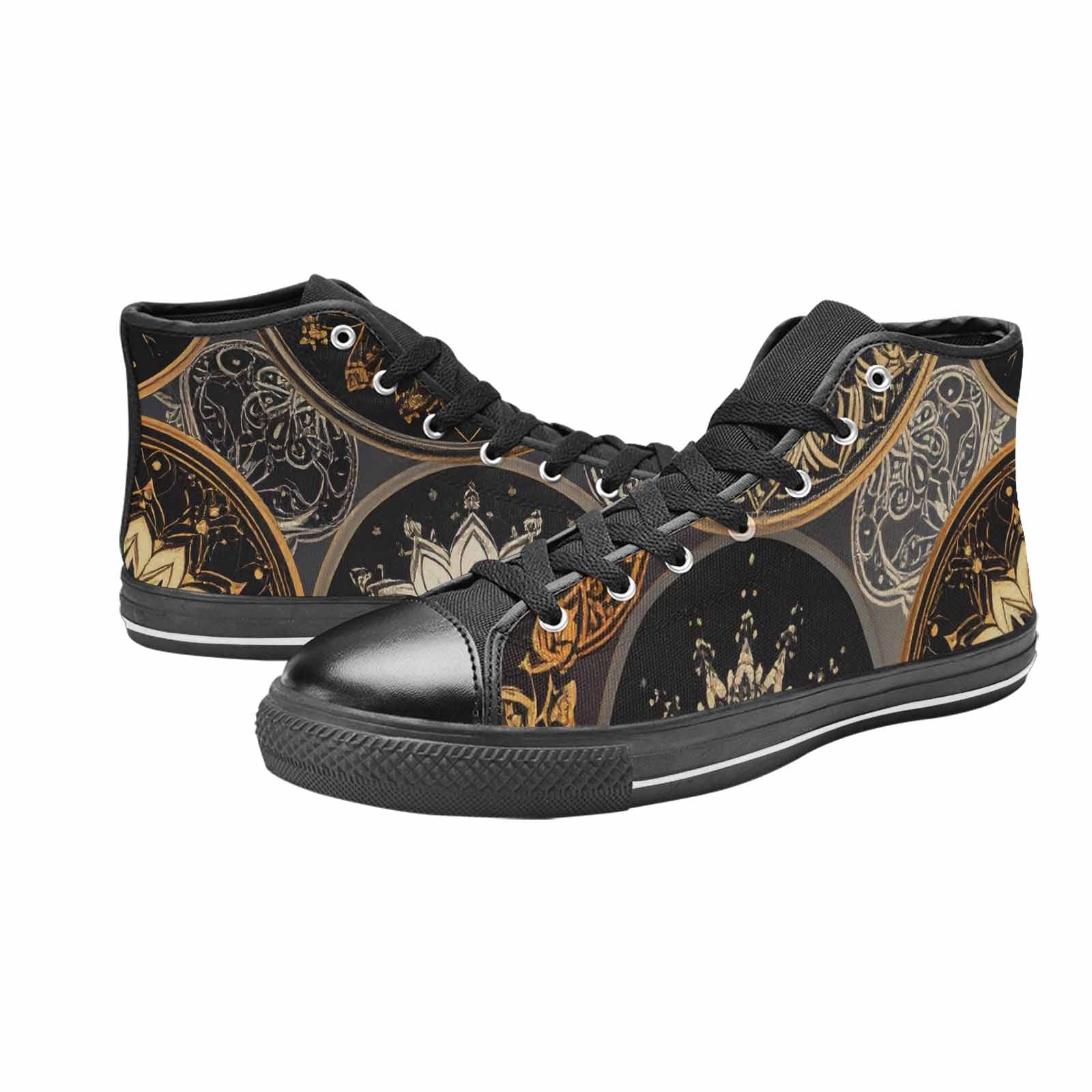 WOMEN'S Mandala High Top Canvas Grunge Custom Shoes