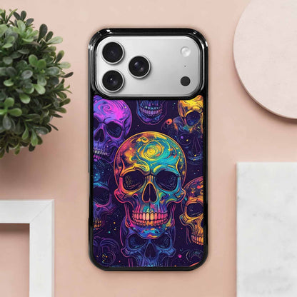 iPhone 17 Pro Max Case — Galaxy Skulls Art Seamless Gothic Skulls, Custom Art Phone Cover