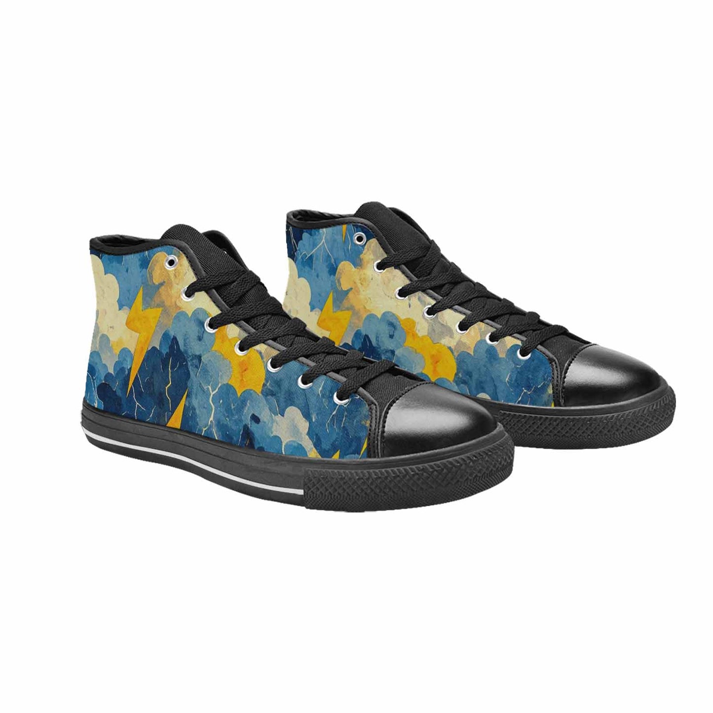 MEN'S Lightning Bolt High Top Canvas Grunge Shoes