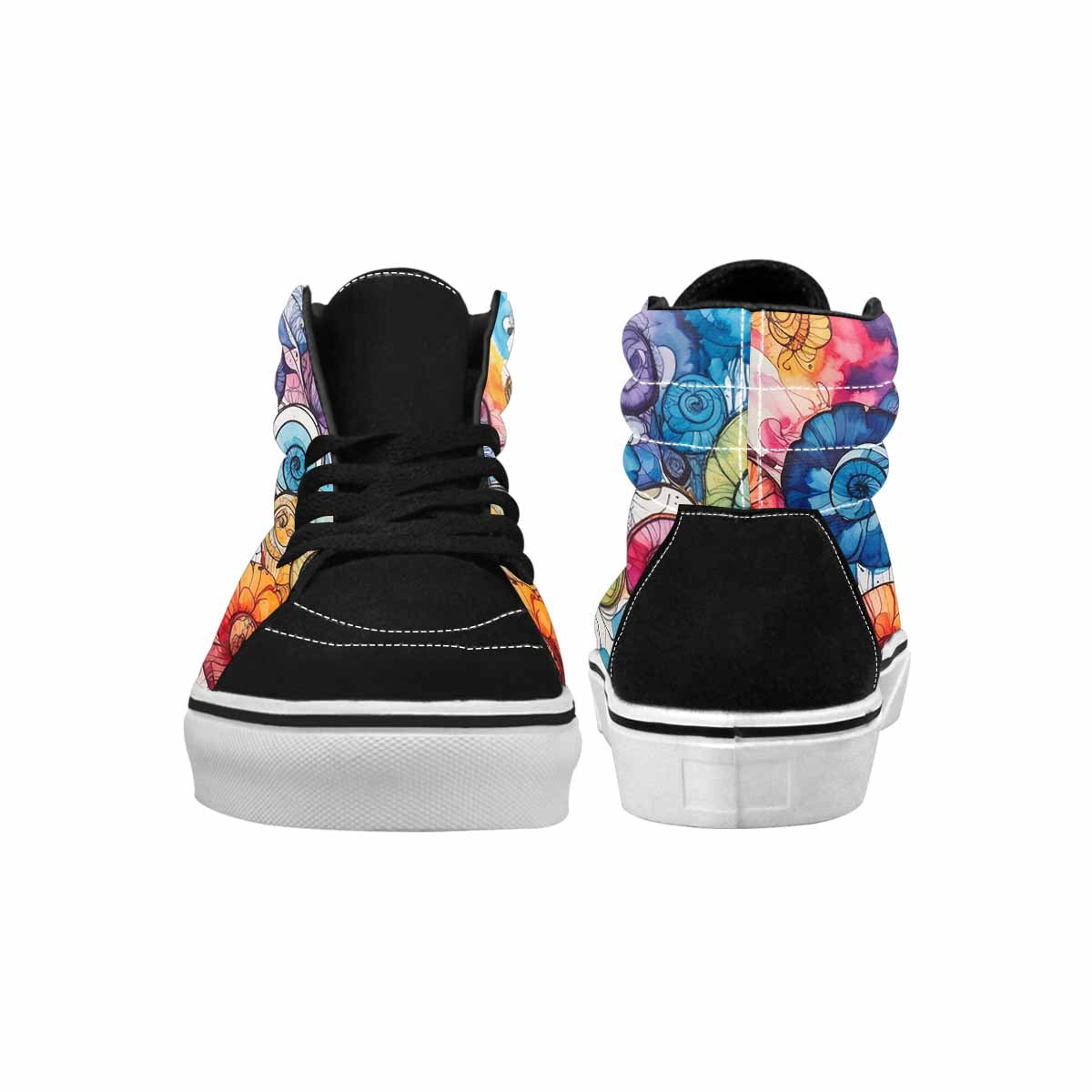 MEN'S Tie High Top Canvas Melting Art Custom Sneakers
