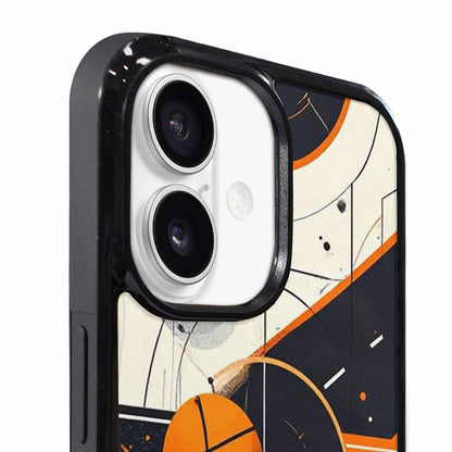 iPhone 17 Case — Basketball Pattern, Court Lines Original Art, Unique Phone Case Design