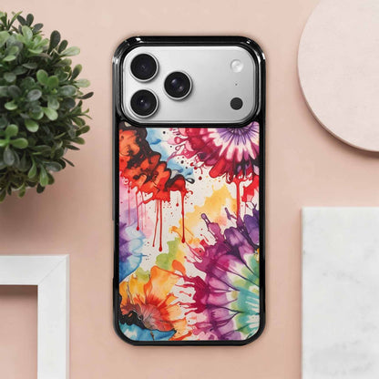 iPhone 17 Pro Max Case — Tie Dye Swirls Black Tie Dye, Personalized Phone Case