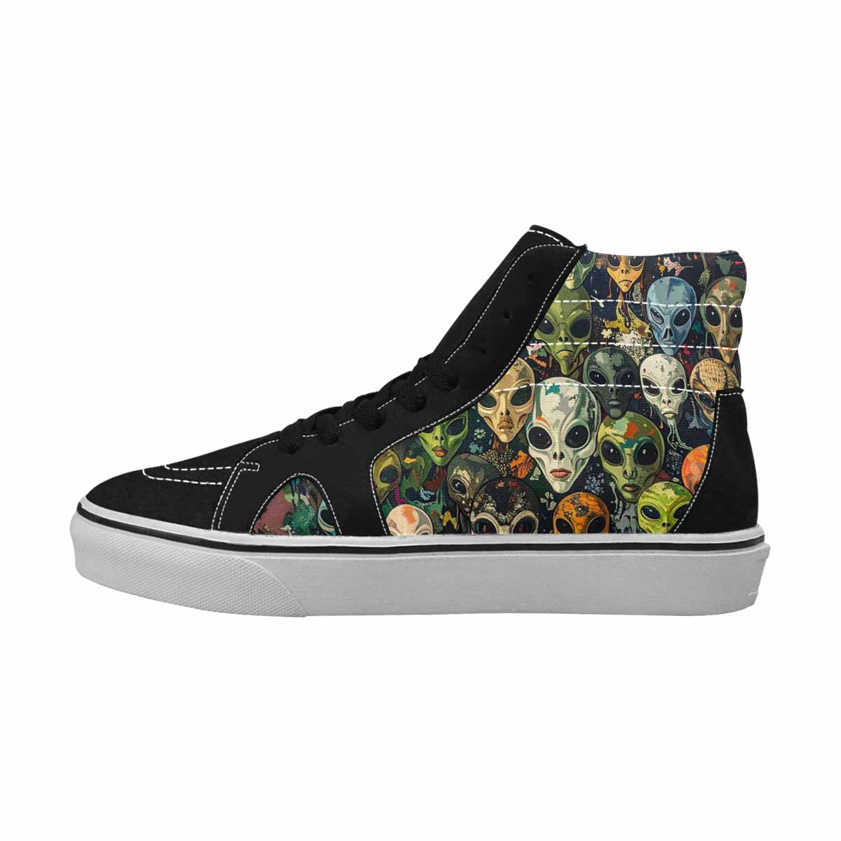 MEN'S Aliens × Camo Aliens High Top Canvas Y2K Custom Shoes