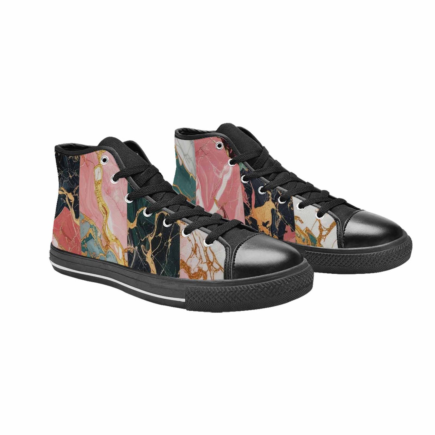 MEN'S Marble Stone Texture High Top Canvas Surreal Shoes