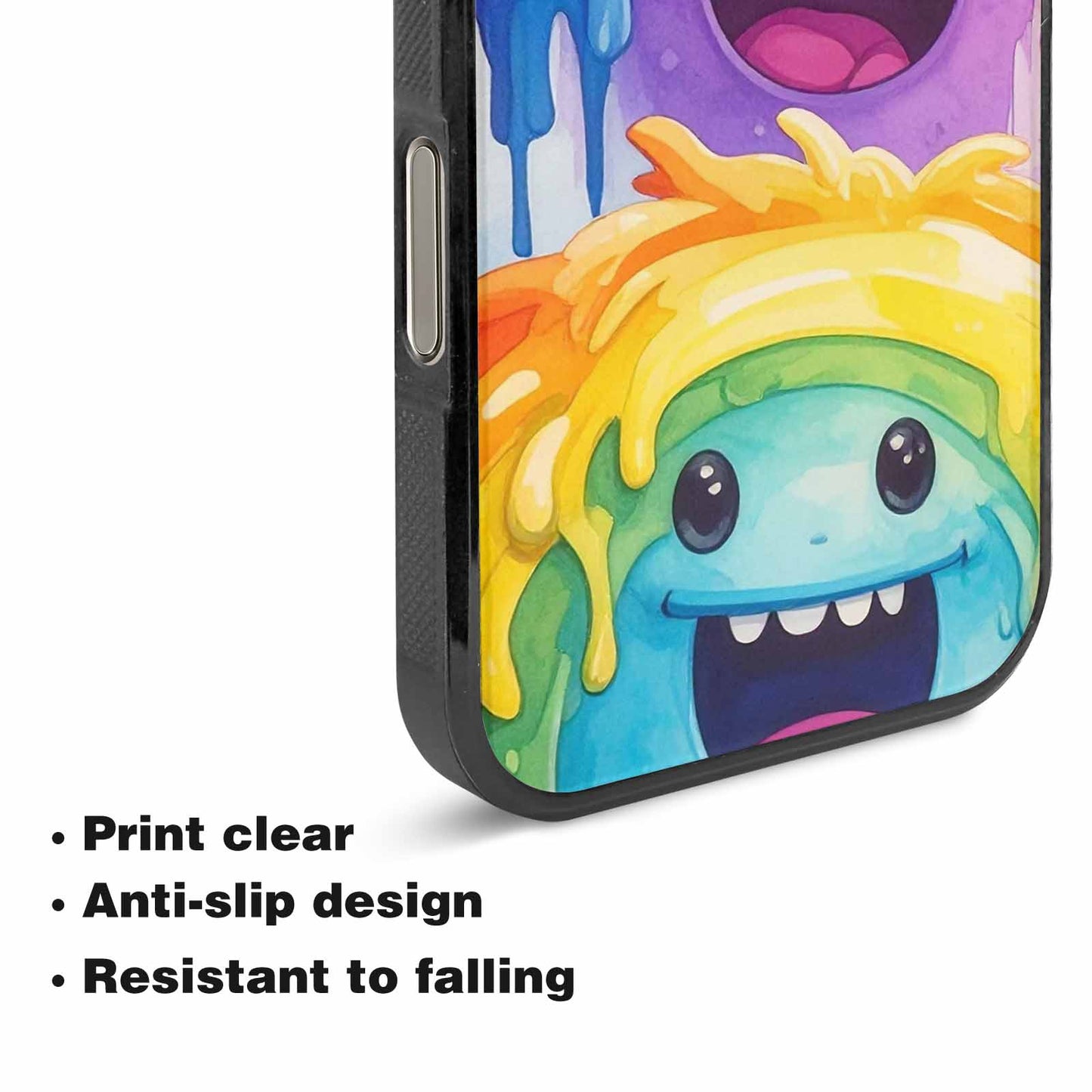 iPhone 16 Pro Case — Rainbow Sherbet Monster, Custom Art Phone Cover
