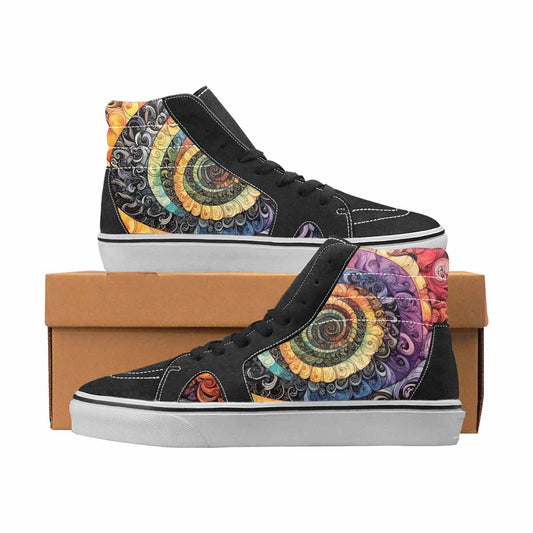 WOMEN'S Tie Dye High Top Canvas Personalized Dreamcore Original Art Sneakers