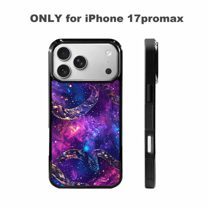iPhone 17 Pro Max Case — Snake Print Galaxy Seamless Animal Print, Custom Designed Case Cover