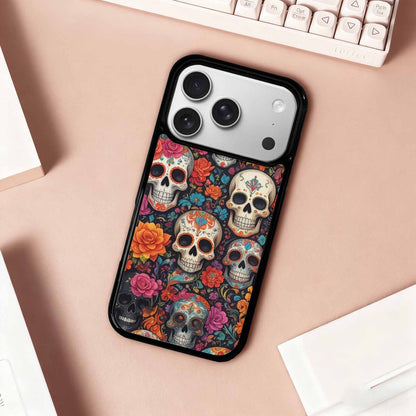 iPhone 17 Pro Case — Small Skull Pattern Randomly Varying Gothic, Original Design Phone Case