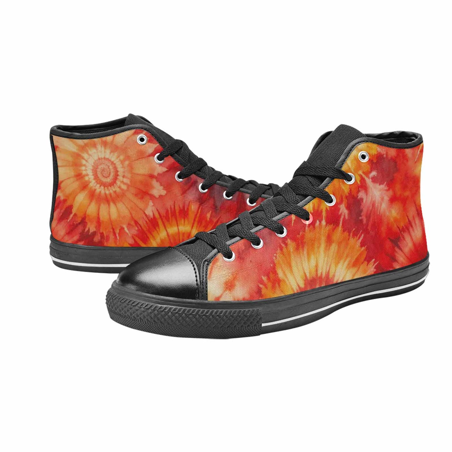 WOMEN'S Tie Dye - High Top Canvas Aesthetic Custom Shoes