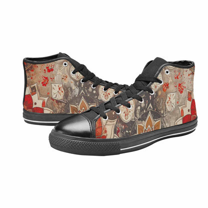 WOMEN'S Mandala High Top Canvas Surreal Custom Sneakers