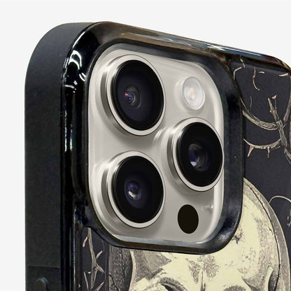 iPhone 15 Pro Max Case — Gothic Skulls Roses Custom, Unique Phone Case Design