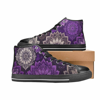 WOMEN'S Mandala High Top Canvas Dark Academia Sneakers