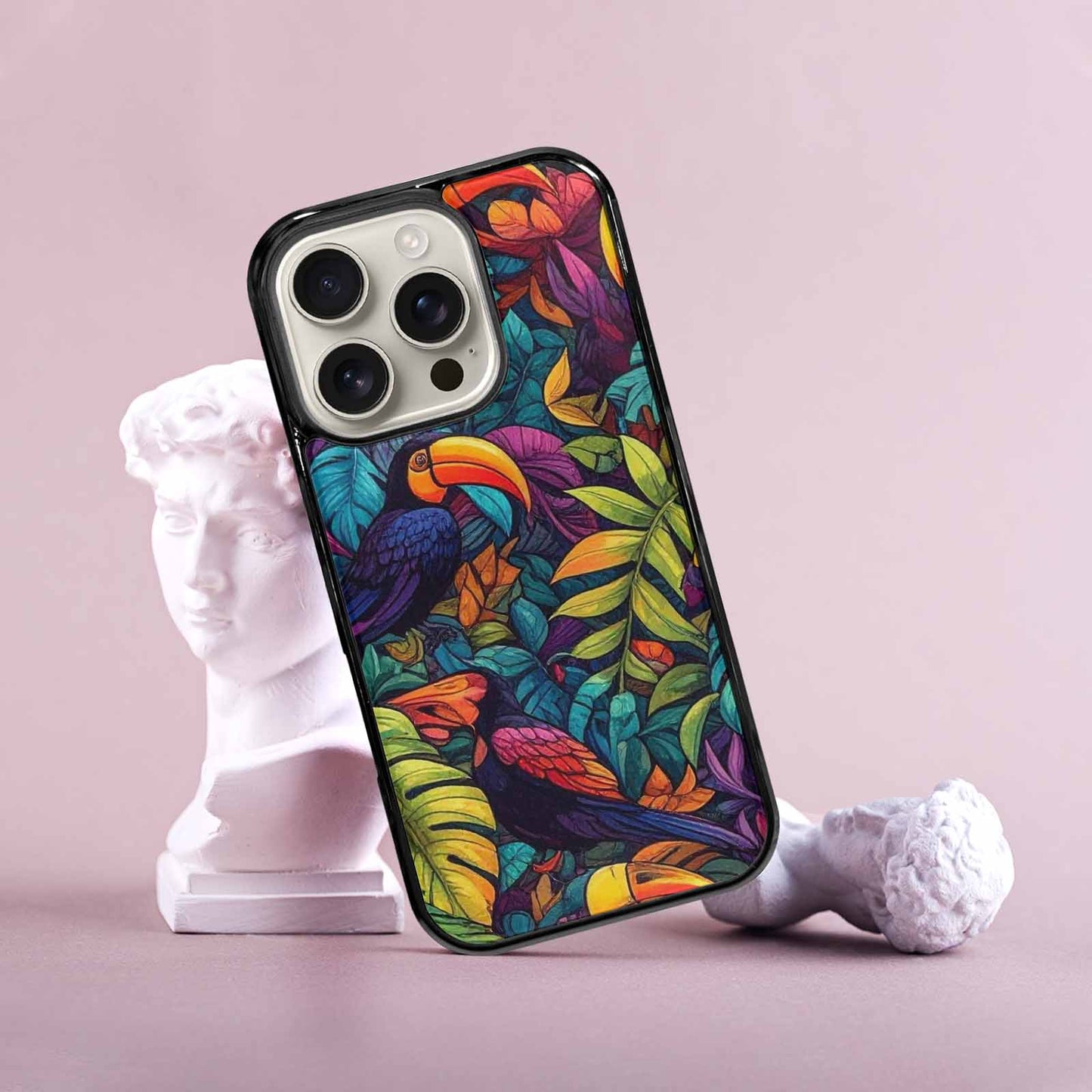 iPhone 16 Pro Case — Toucan Jungle Toucan Jungle Pattern Hundreds, Custom Designed Case Cover