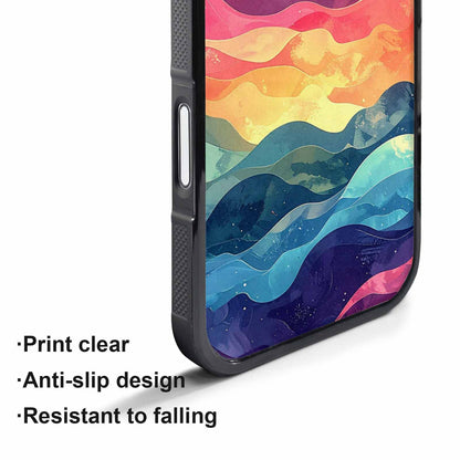 iPhone 17 Air Case — Glowing Camo Wave Camo, Personalized Phone Case