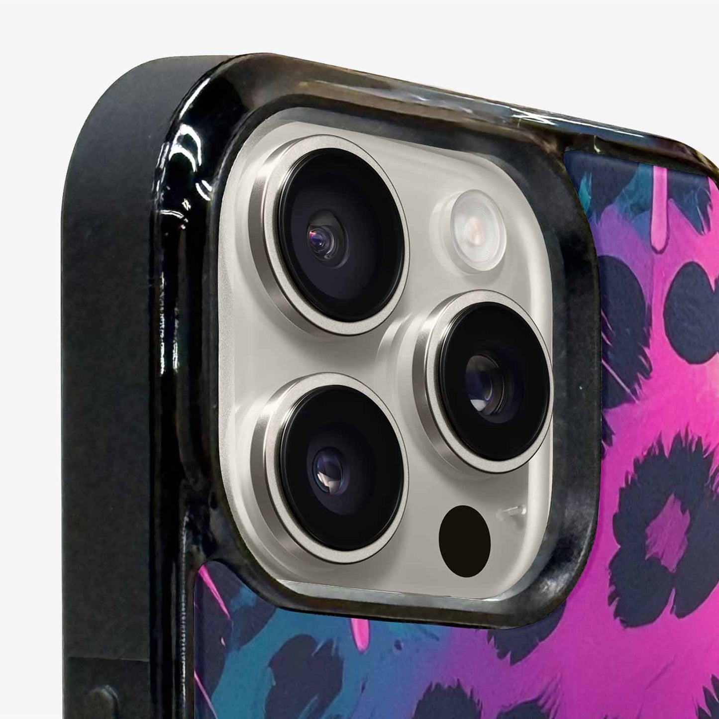 iPhone 15 Pro Max Case — Leopard Melting Neon, Custom Phone Case