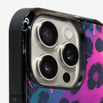 iPhone 15 Pro Max Case — Leopard Melting Neon, Custom Phone Case