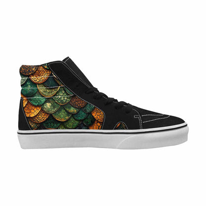 WOMEN'S Snake Skin Reptile High Top Canvas Surreal Custom Shoes
