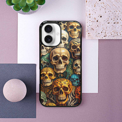 iPhone 16 Case — Skulls Animal Printskulls Patt Ekj, Custom Print Case Cover
