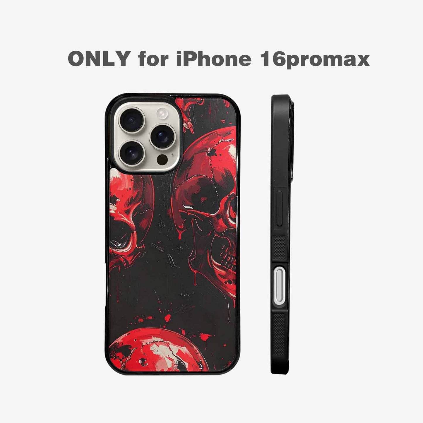 iPhone 16 Pro Max Case — 1000\'s Of Skulls Overlapping Eachother Everywhere, Unique Phone Case Design