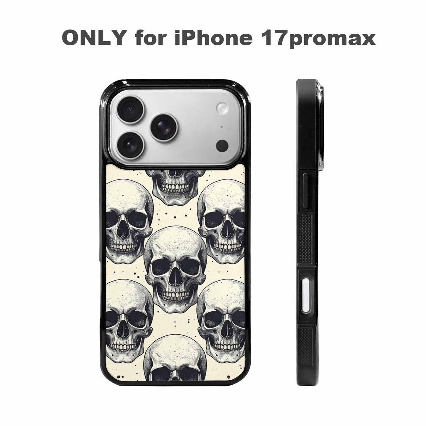 iPhone 17 Pro Max Case — Skull Dark Art Gothic Print Gothic, Custom Printed Phone Case