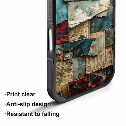 iPhone 17 Case — Distressed Grunge Texture Pattern Original Art, Custom Art Phone Cover