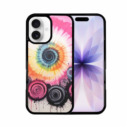 iPhone 17 Case — Tie Dye Swirls Black Tie Dye, Custom Phone Case