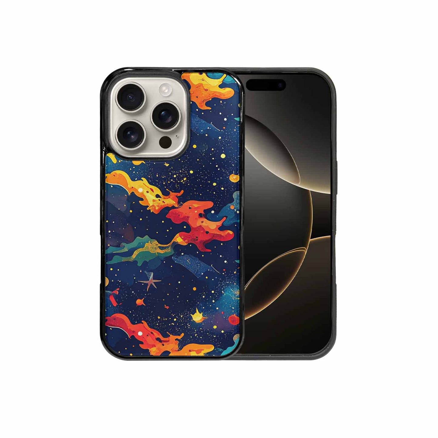 iPhone 16 Pro Case — Cosmic Camo Harmony, Unique Phone Case Design