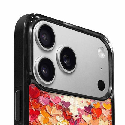 iPhone 17 Pro Max Case — Full Color Vibrant Heart Original Art, Custom Phone Case