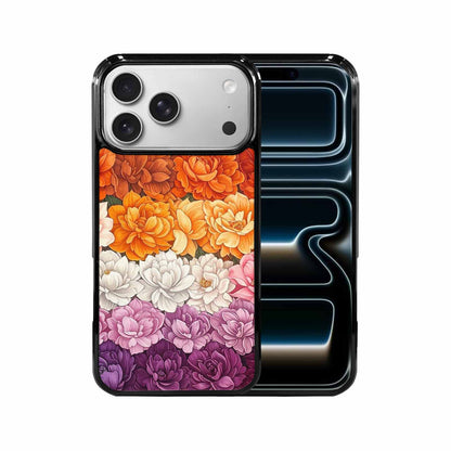 iPhone 17 Pro Max Case — Lesbian Flag Color Theme Original Art, Custom Print Case Cover