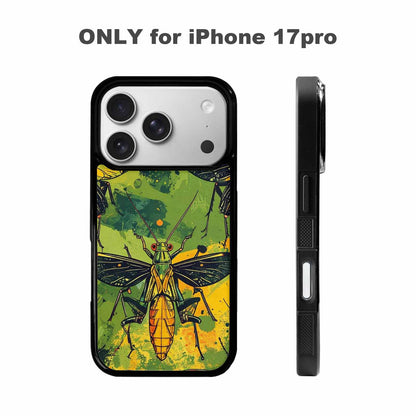 iPhone 17 Pro Case — Hand Drawn Entomology Praying Original Art, Customized Protective Case