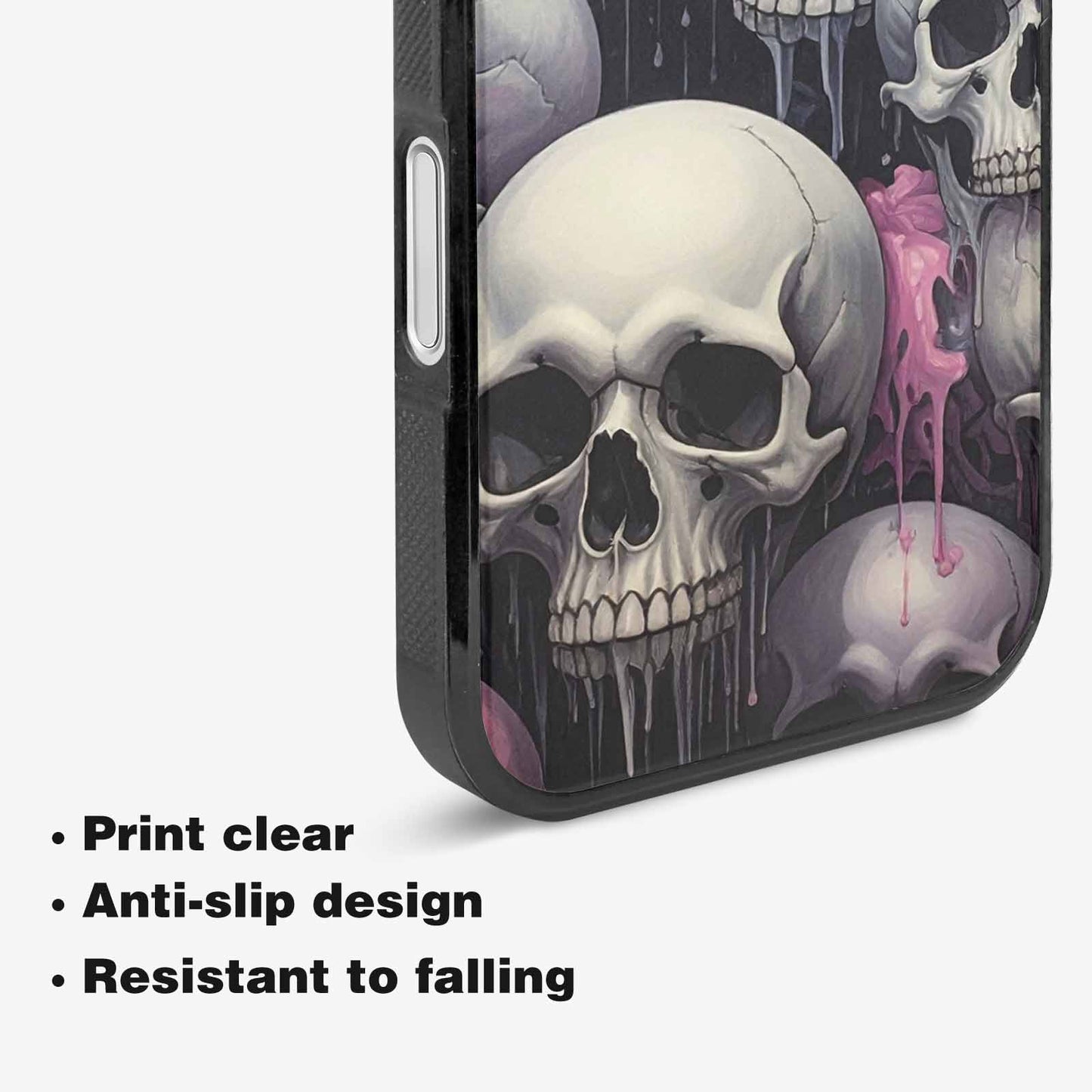 iPhone 16 Plus Case — Dark Black And White Color Tone, Personalized Phone Case