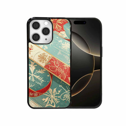 iPhone 15 Pro Max Case — Christmas Wrapping Paper Pattern Art Wallpaper, Unique Phone Case Design