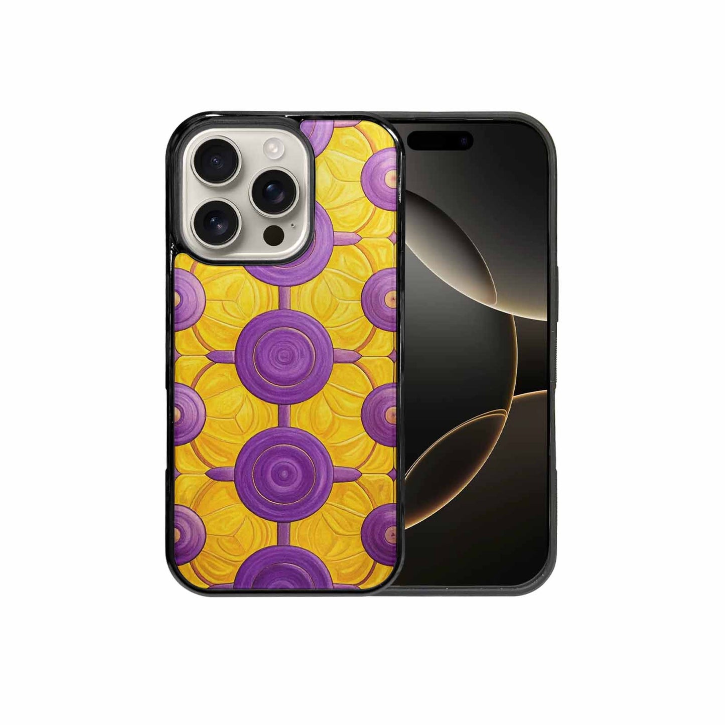 iPhone 16 Pro Case — Intersex Flag Color Theme Small Rainbow, Custom Print Case Cover