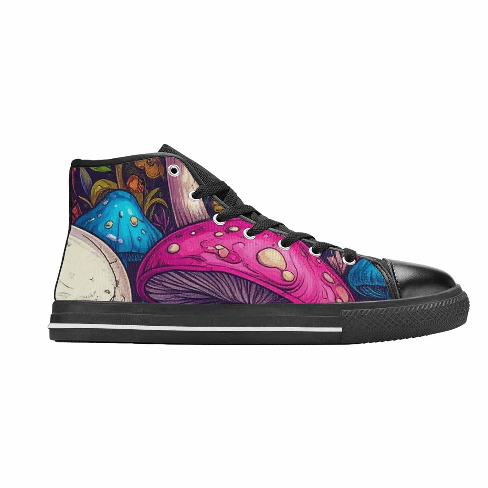 WOMEN'S Mushroom Skull High Top Canvas Y2K Custom Shoes