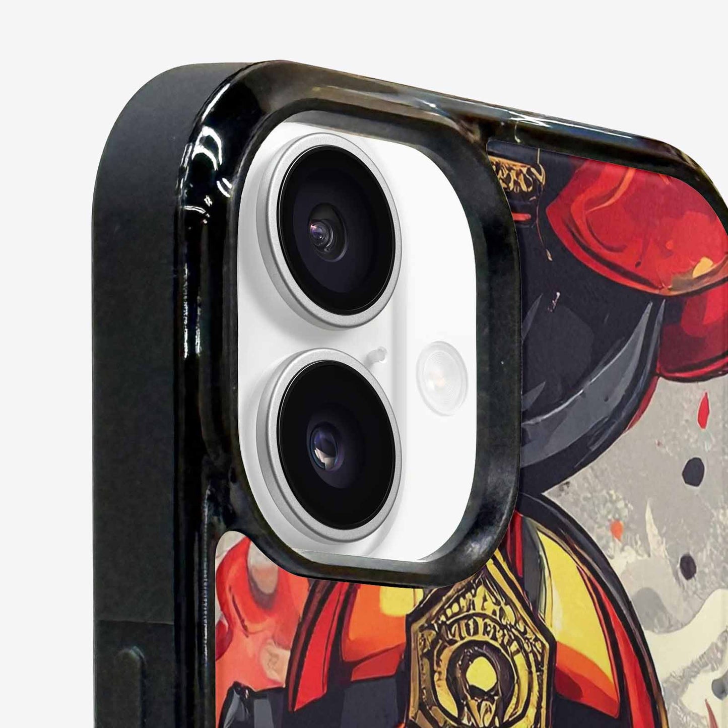 iPhone 16 Case — Firefighter Pattern Flames Axes Helmets Seamless, Unique Phone Case Design