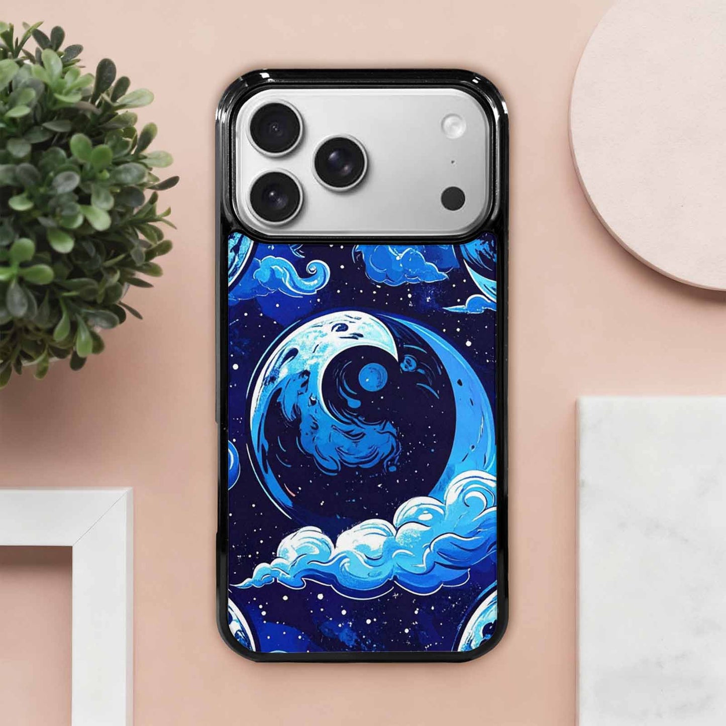 iPhone 17 Pro Max Case — Neon Winter Moon Cartoon Cute, Personalized Phone Case